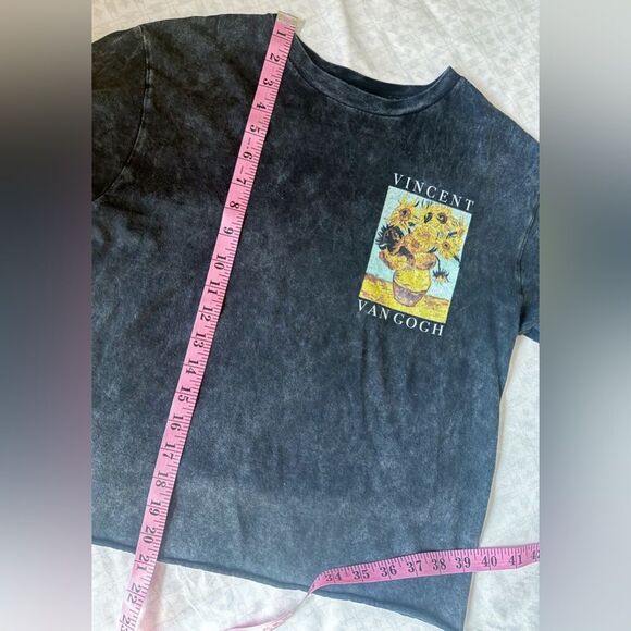 Isaac Morris IML Vincent Van Gogh gray tshirt cut off size S - Picture 6 of 7